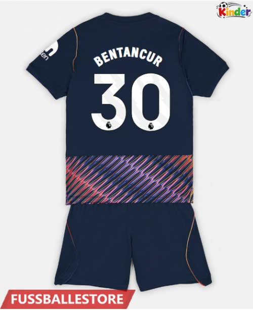 Günstige Tottenham Hotspur Rodrigo Bentancur #30 Auswärts Trikotsatzt Kinder 2026-27 Kurzarm (+ Kurze Hosen)